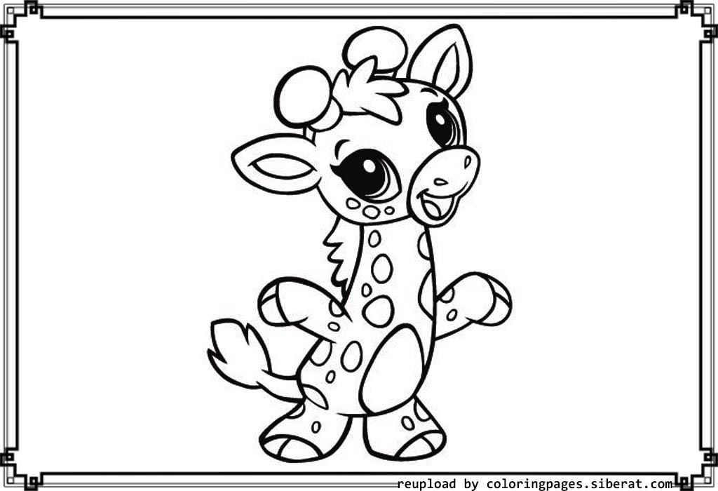 cute coloring pages of baby giraffes