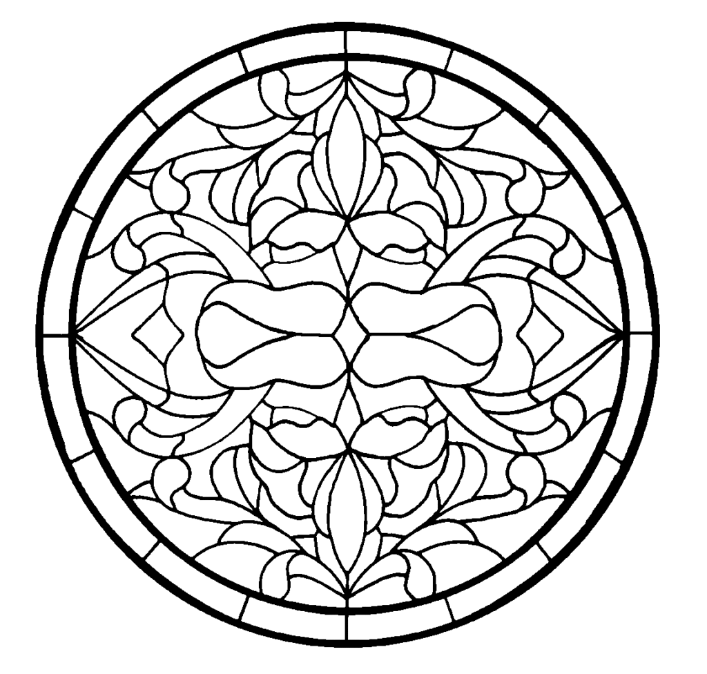Stained Glass Coloring Pages Free Printables.