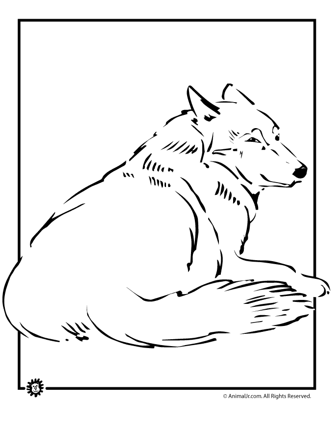 Wolf Coloring Pages | Animal Jr.