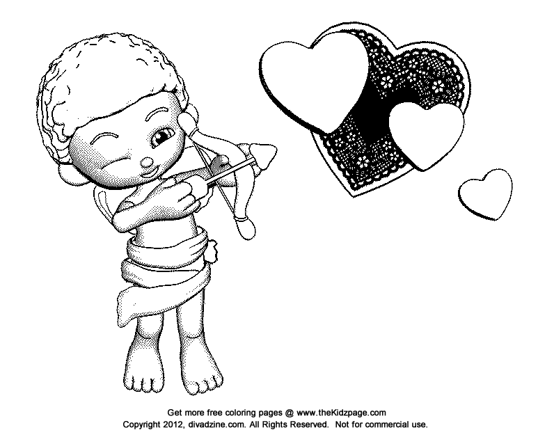 Valentine's Day Cupid - Free Valentine's Day Coloring Pages for 