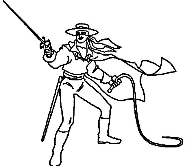 Drawing 4 from Zorro coloring page