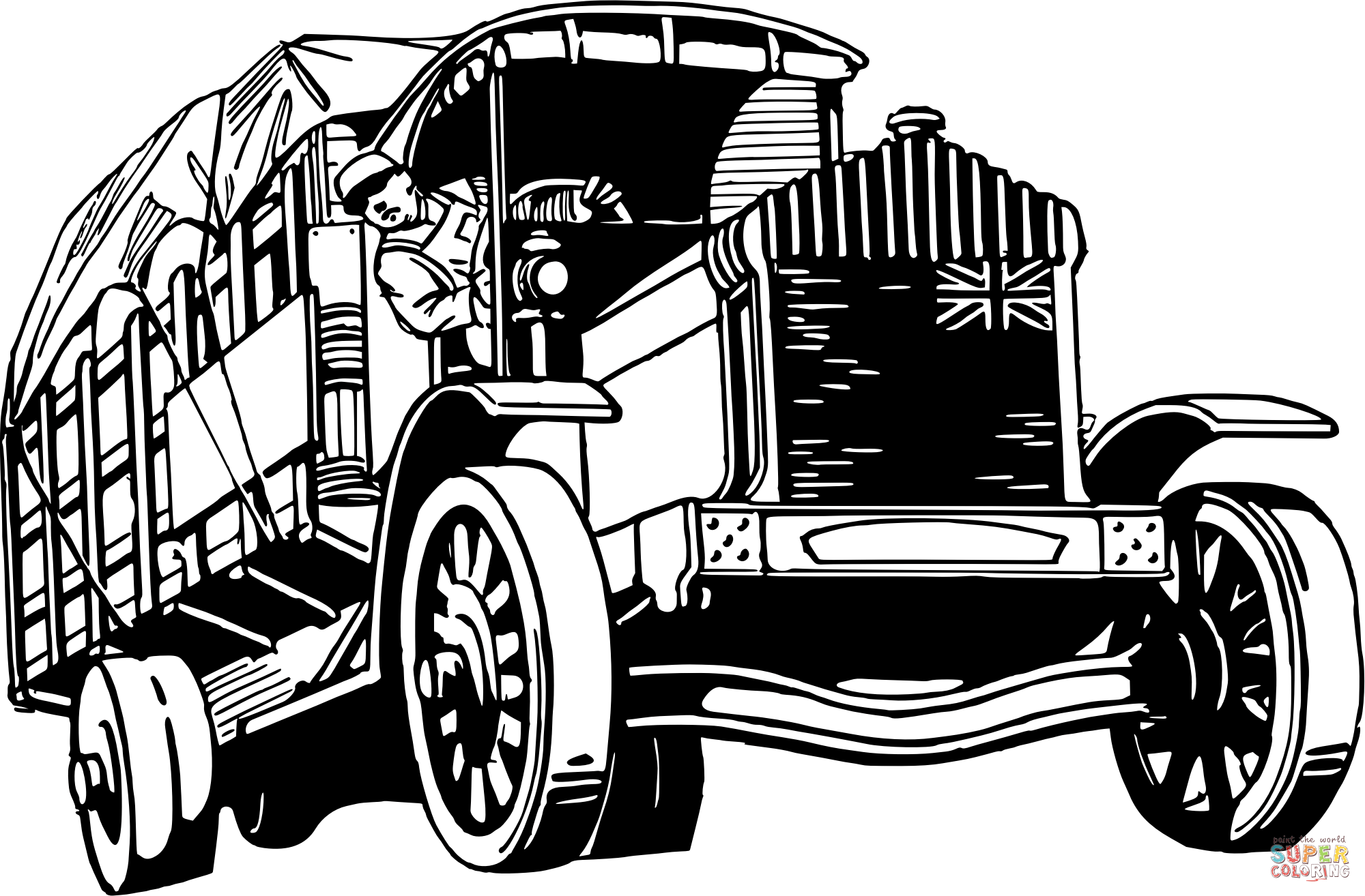 Vintage Truck coloring page | Free Printable Coloring Pages