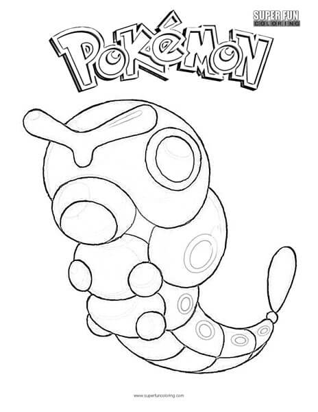 Caterpie Pokemon Coloring Page - Super Fun Coloring