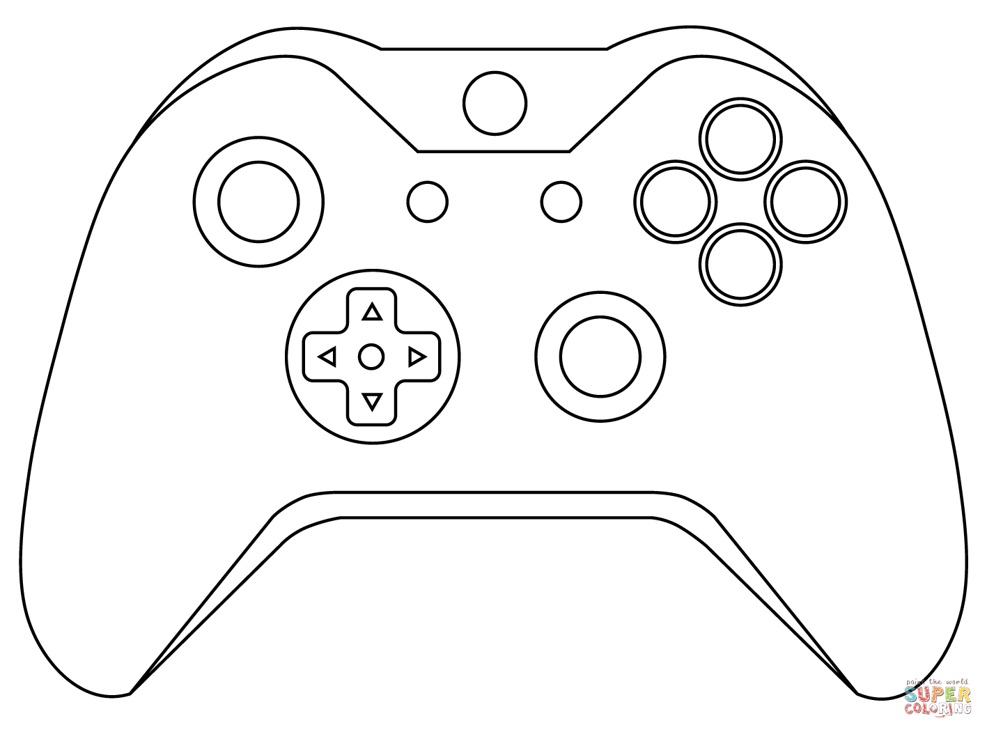 Xbox Controller Coloring Page | Free Printable Coloring Pages