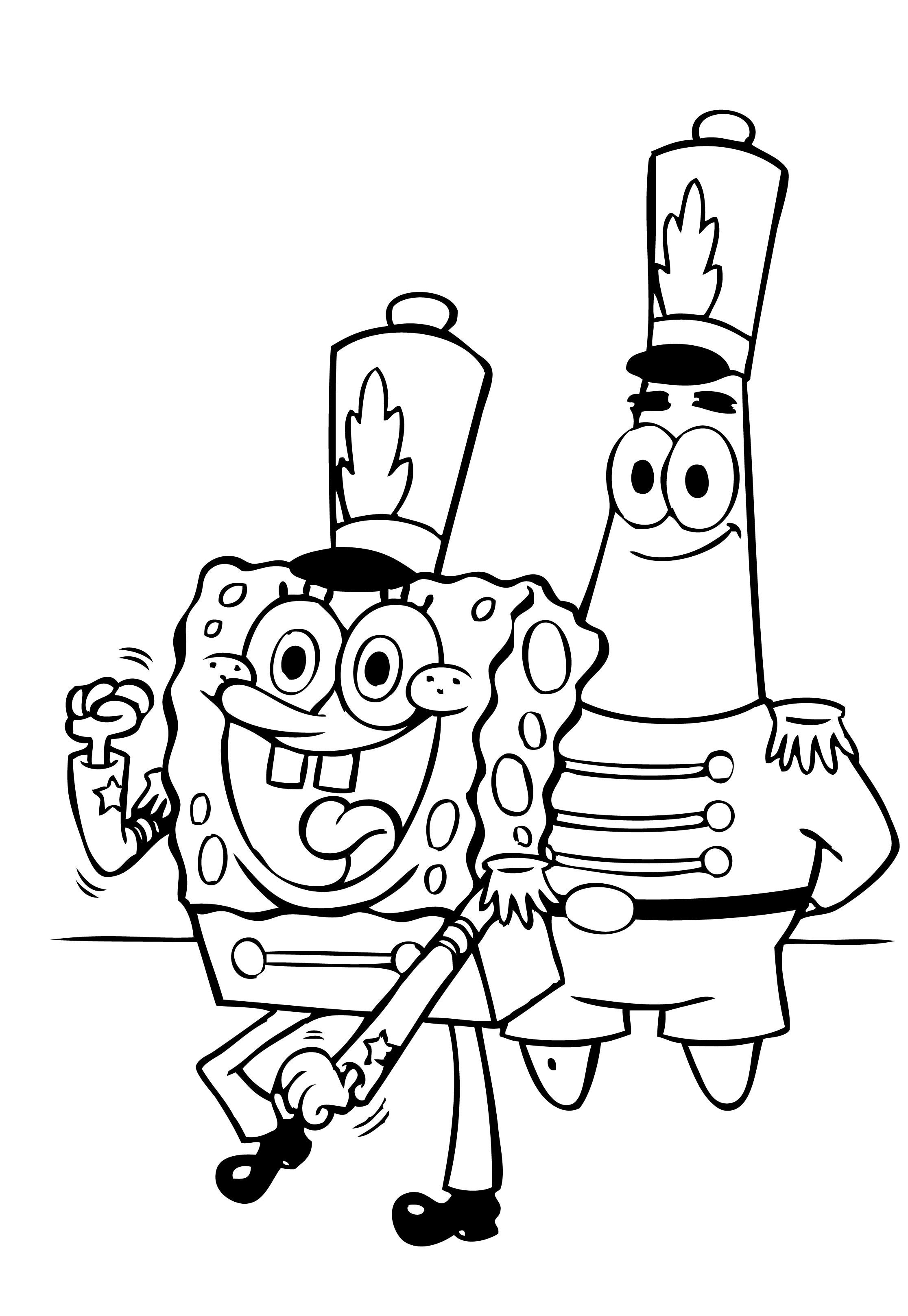 Spongebob Marching Band Coloring Page | Spongebob coloring, Star coloring  pages, Coloring pages for kids