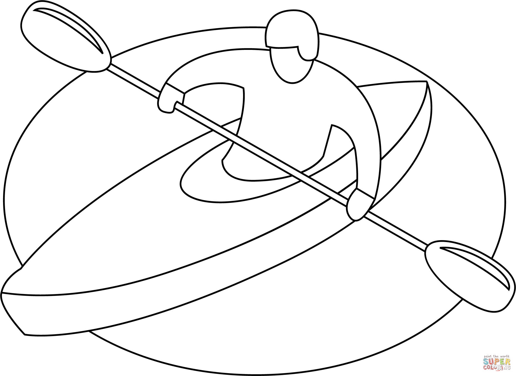Kayak coloring page | Free Printable Coloring Pages