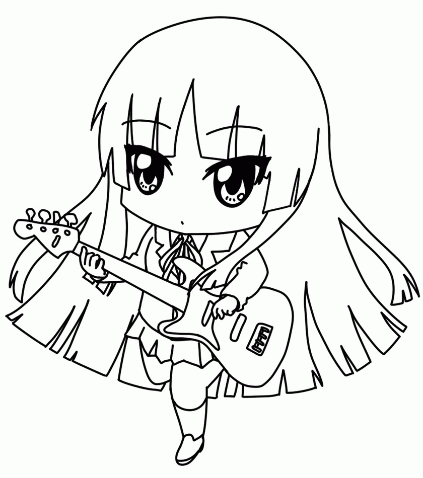 Chibi Anime Coloring Pages   Coloring Home