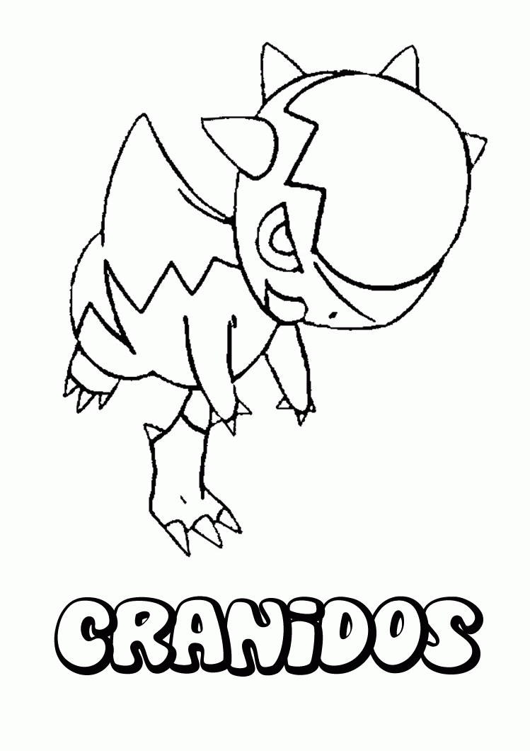 ROCK POKEMON coloring pages - Cranidos