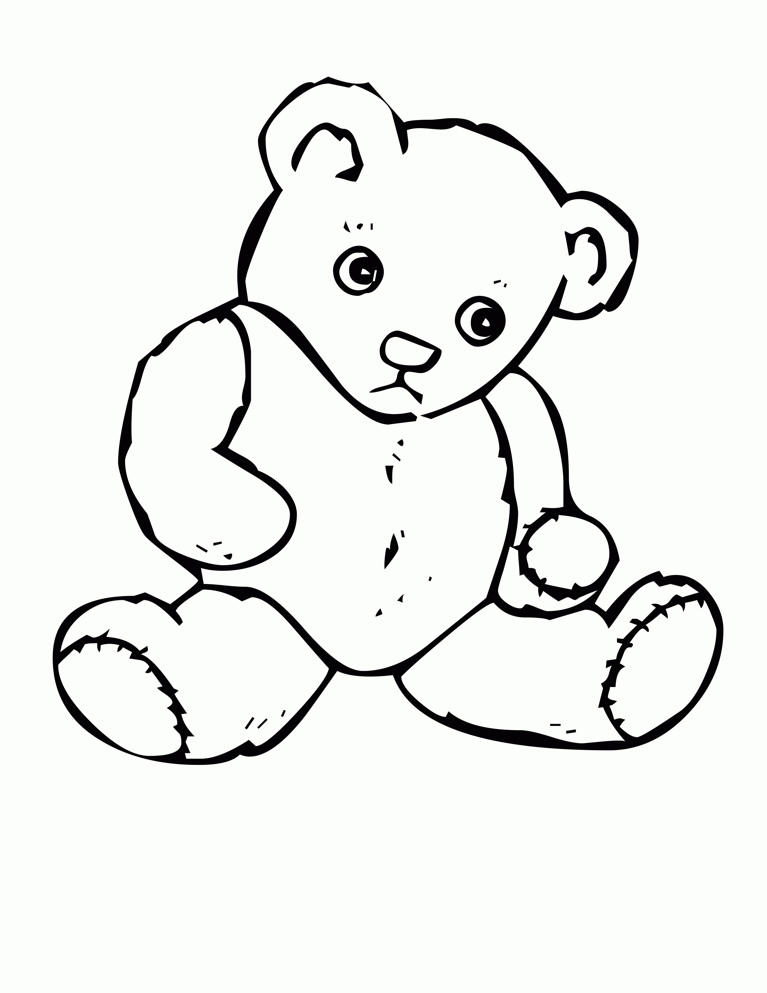 black bear coloring page free coloring pages enddivestment. teddy ...