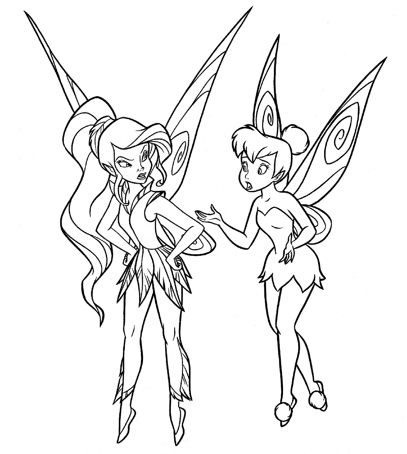 Tinkerbell And Vidia Coloring Pages Coloring Pages For Kids #Az ...