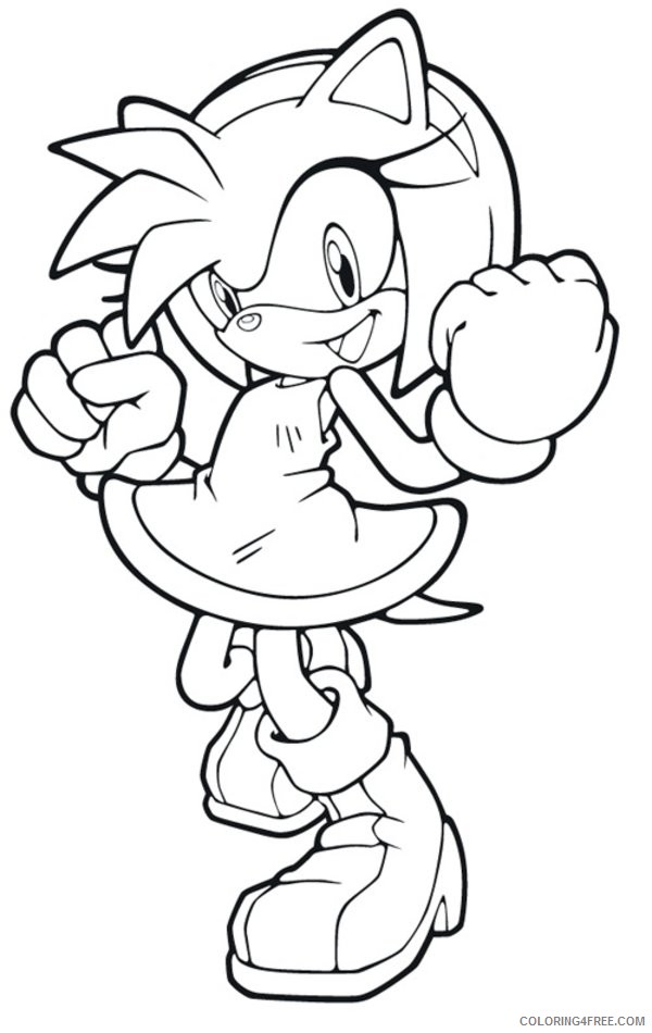 sonic coloring pages amy rose Coloring4free - Coloring4Free.com