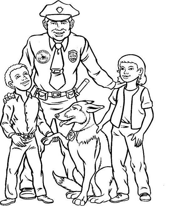 Policeman Coloring Sheet Coloring Pages