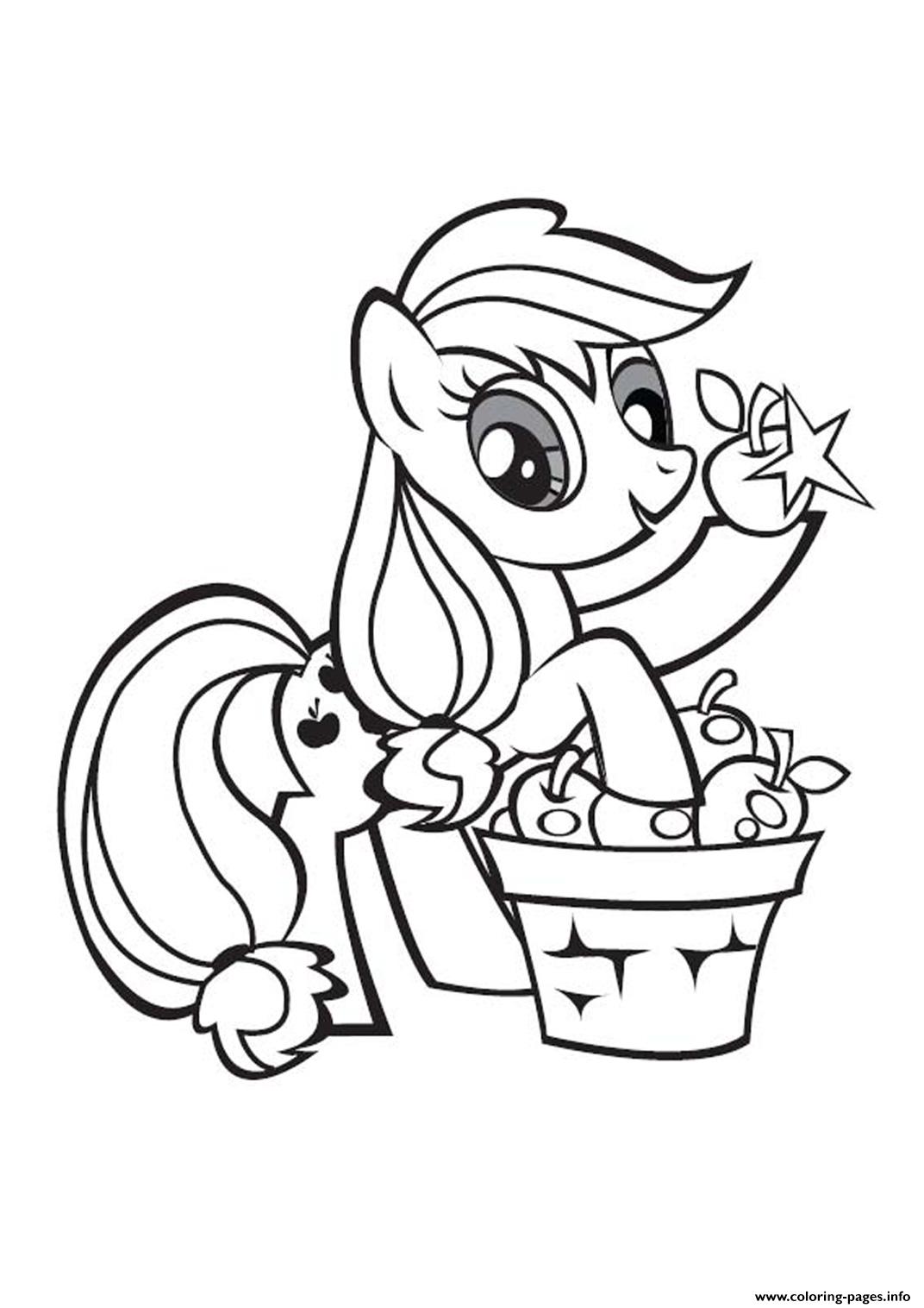My Little Pony Applejack Stand Coloring Pages Printable