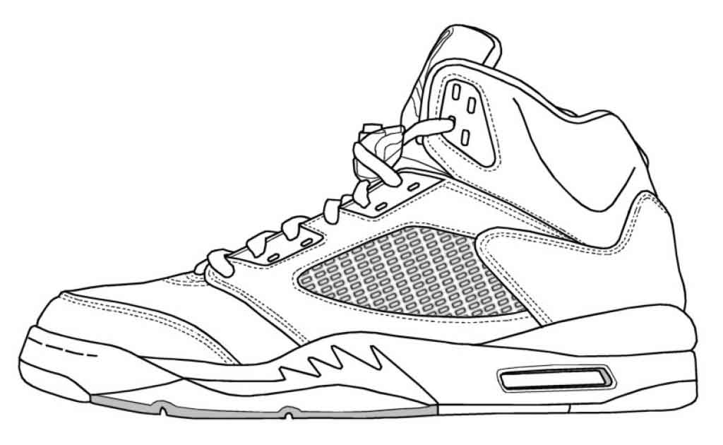 Jordan Sneakers Coloring Pages Coloring Home
