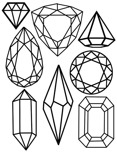 Merry Christmas and Crystal Gem Freebie! | Jewel drawing, Gem drawing,  Crystal drawing