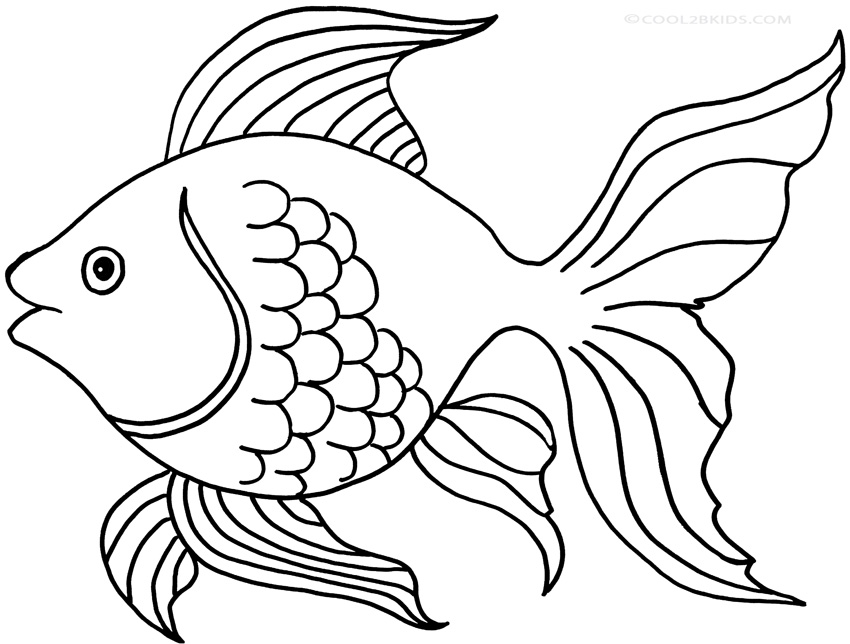 Gold Fish Coloring Pages - Coloring Home