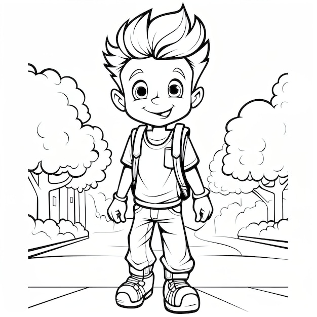 Little boys coloring book for kids