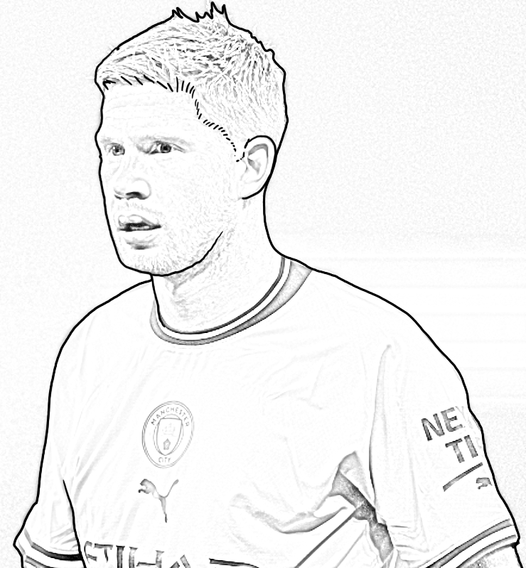 Kevin De Bruyne from Soccer coloring page