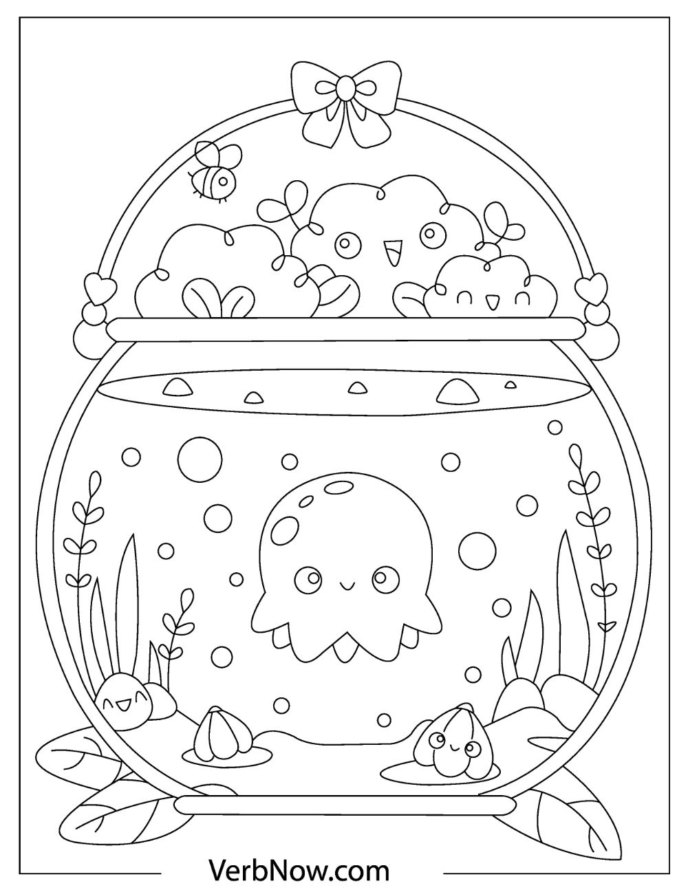 Free KAWAII Coloring Pages for Download (Printable PDF) - VerbNow