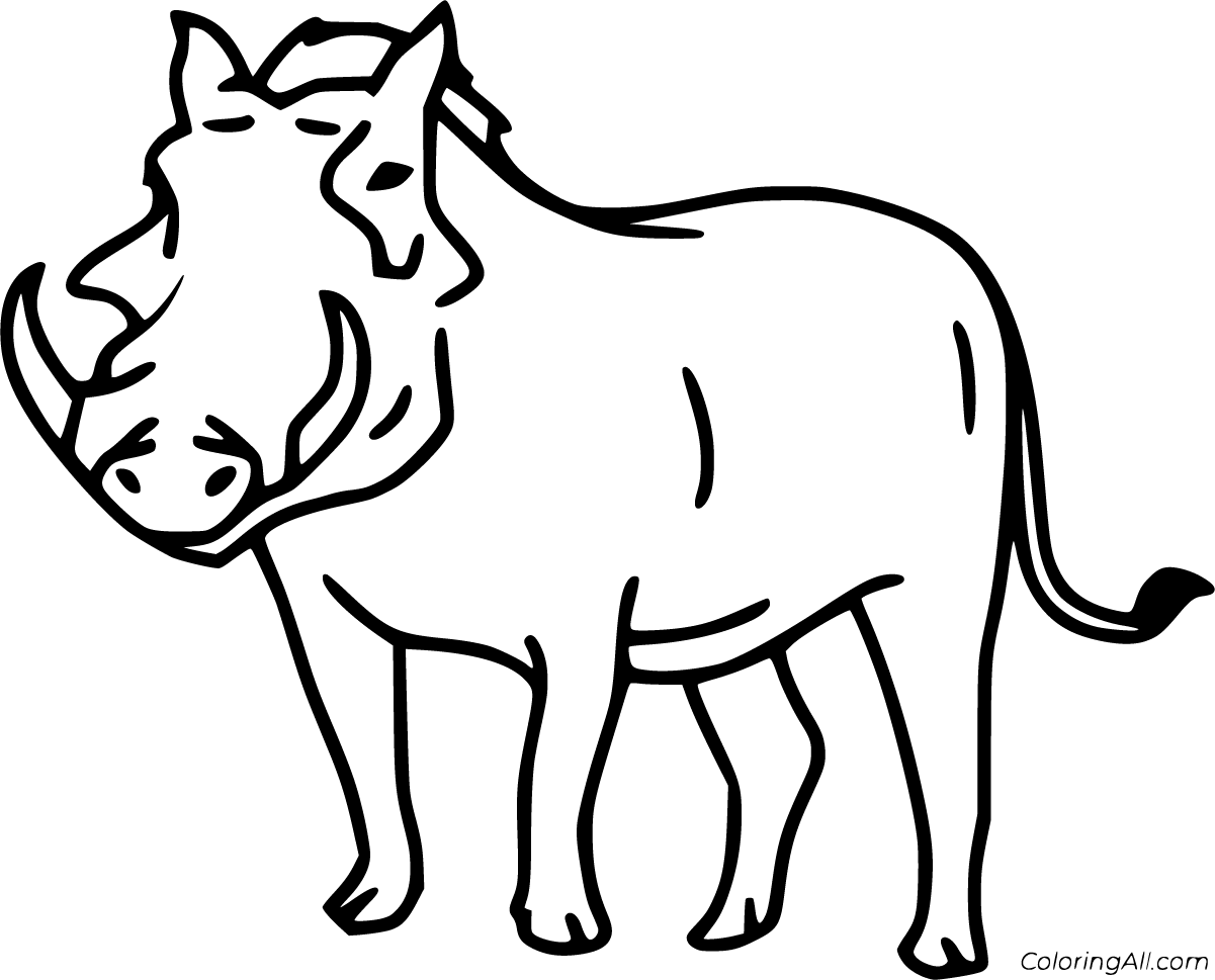 Warthog Coloring Pages - ColoringAll