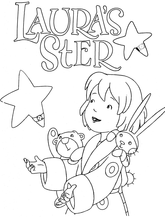 Kids-n-fun.com | 6 coloring pages of Lauras star