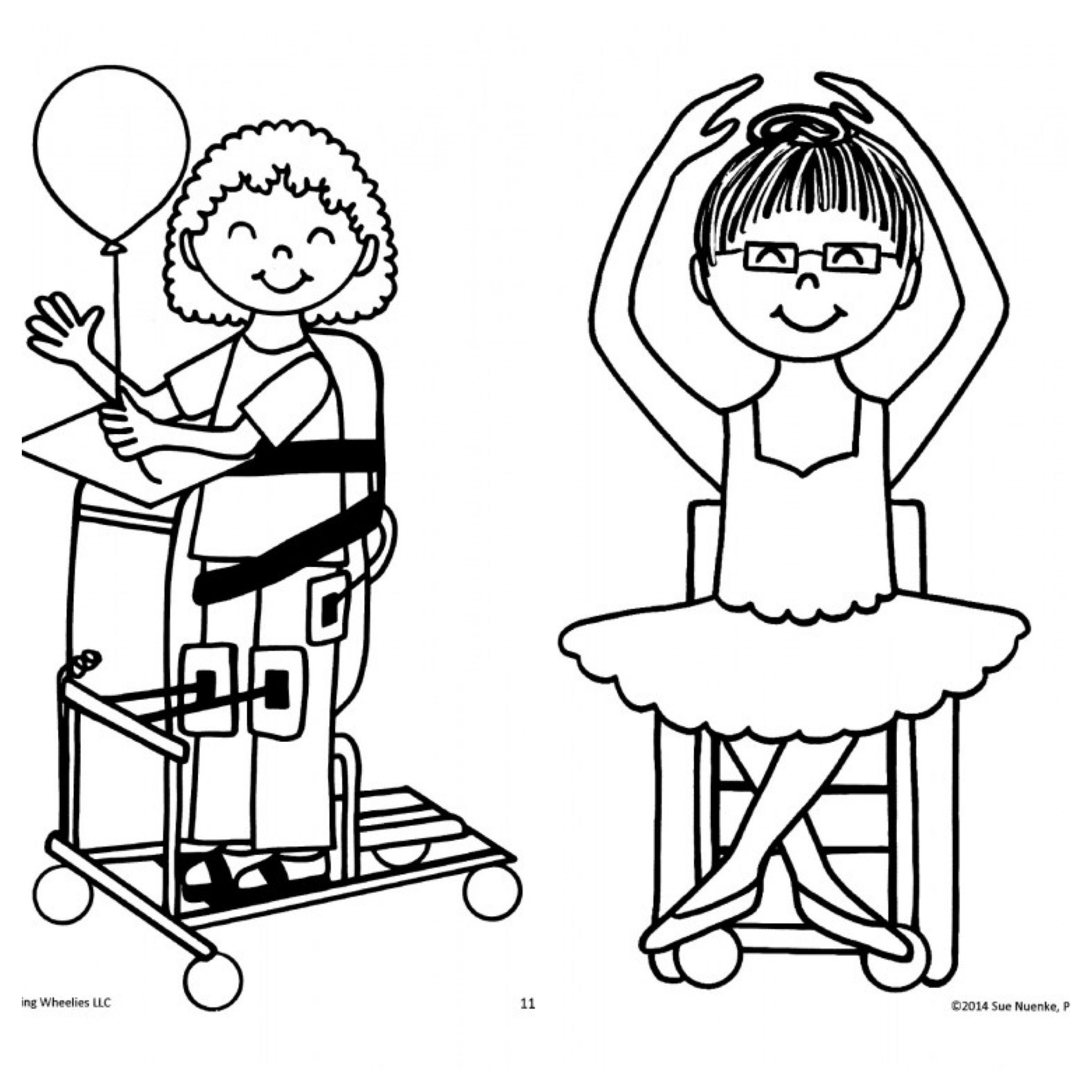 Kids With Disabilities Coloring Pages - Coloring Home