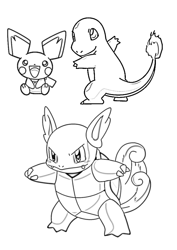 Pokemons coloring page