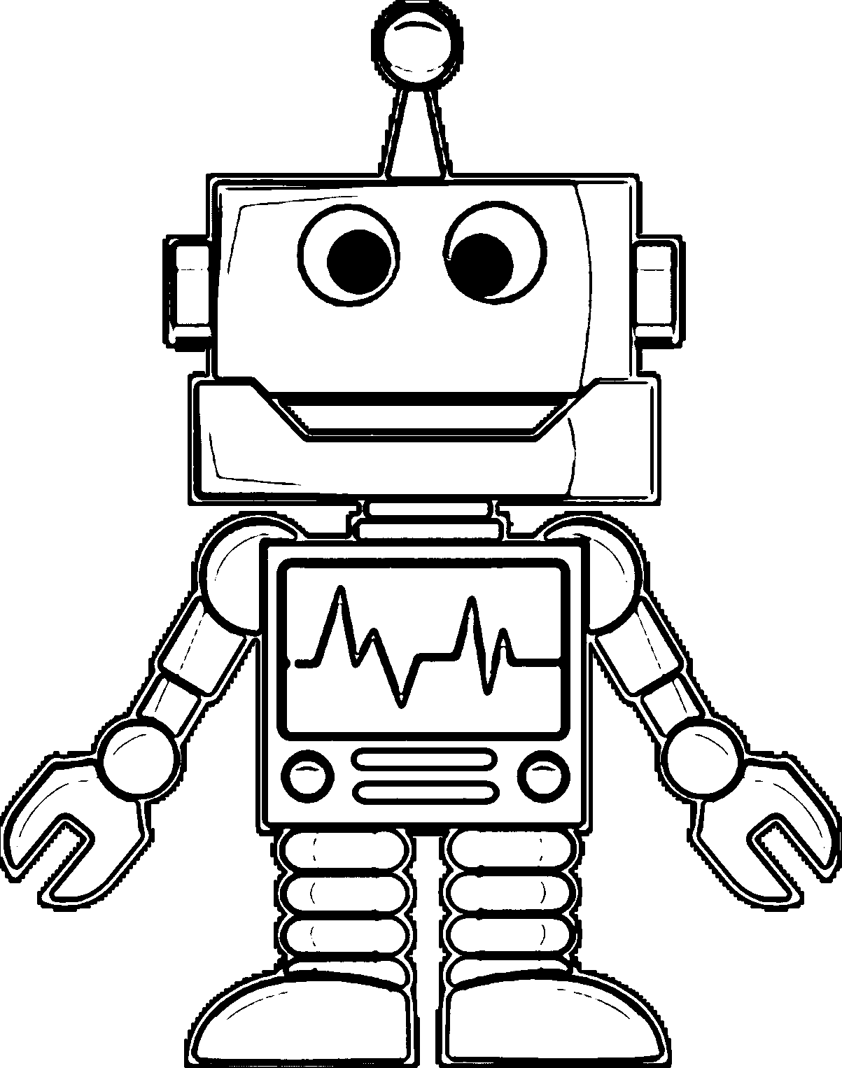 Robot Coloring Page WeColoringPage 20   Wecoloringpage   Coloring Home