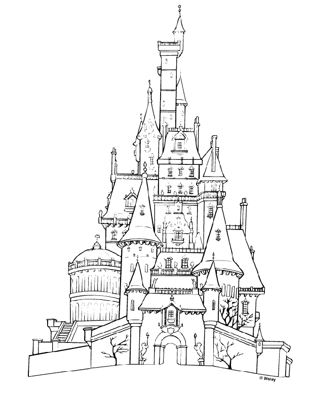 Disney World Coloring Page - Coloring Pages for Kids and for Adults