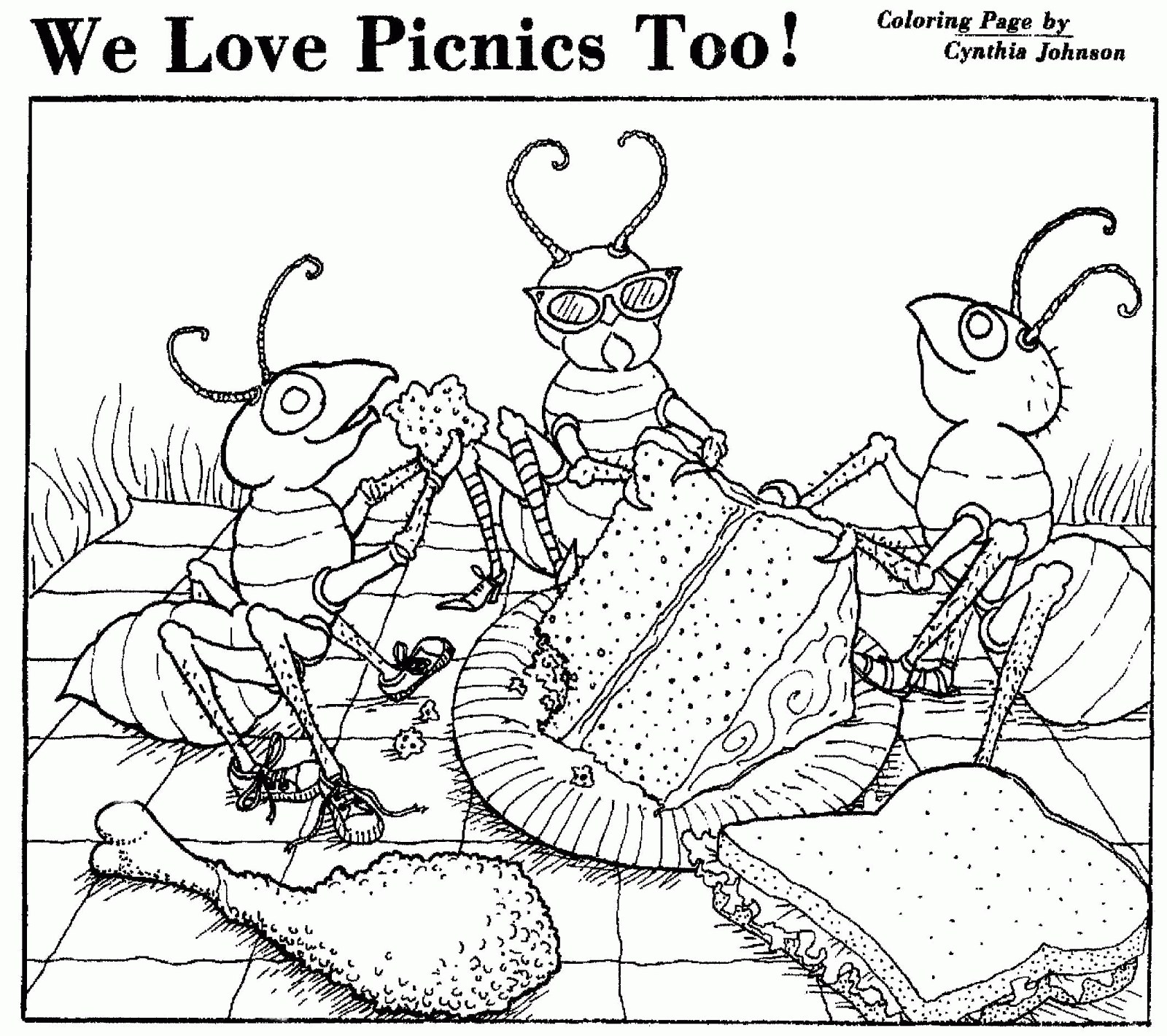 Picnic Ants Coloring Pages - High Quality Coloring Pages