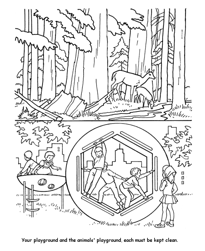 Earth Day Coloring Pages - Free Printable clean playgrounds ...