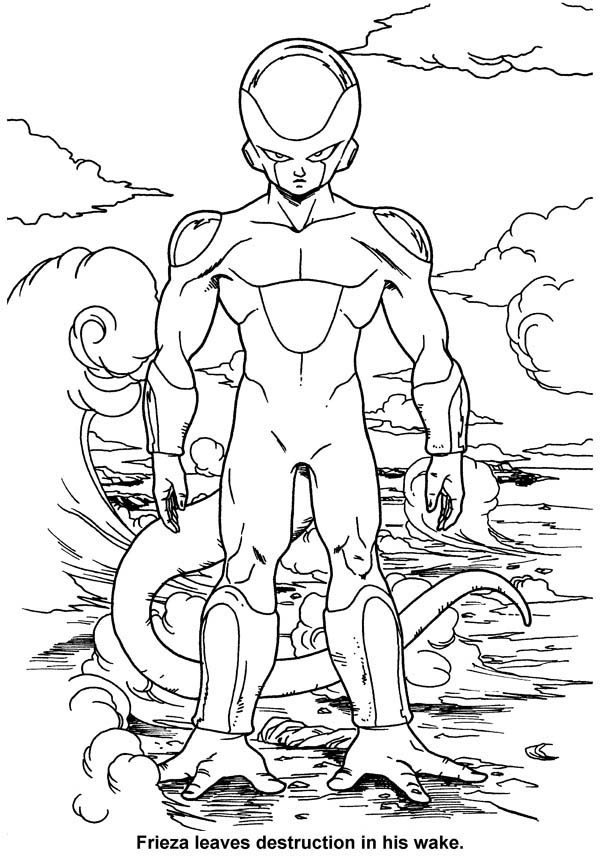 Frieza Final Form In Dragon Ball Z Coloring Page : Kids Play Color