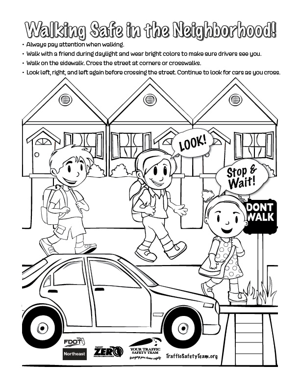 coloring page Archives - Traffic Safety Team