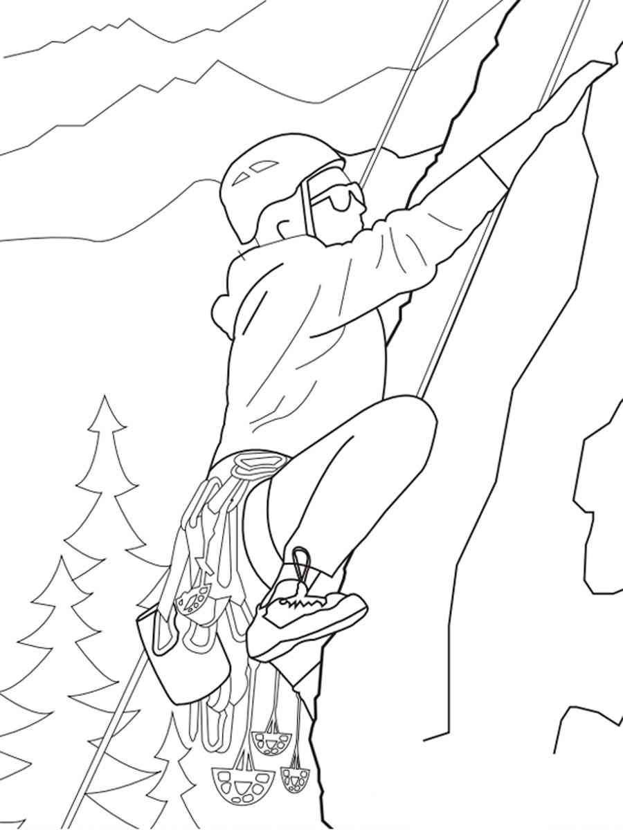 Free Climbing Coloring Page. Download And Print Climbing Coloring Page ...
