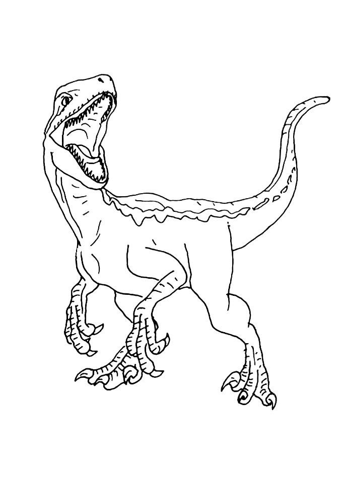 Realistic Velociraptor Coloring Pages - Kronikiszajse