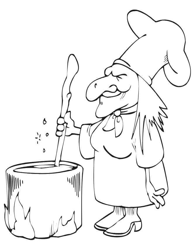 Cauldron Coloring Pages.