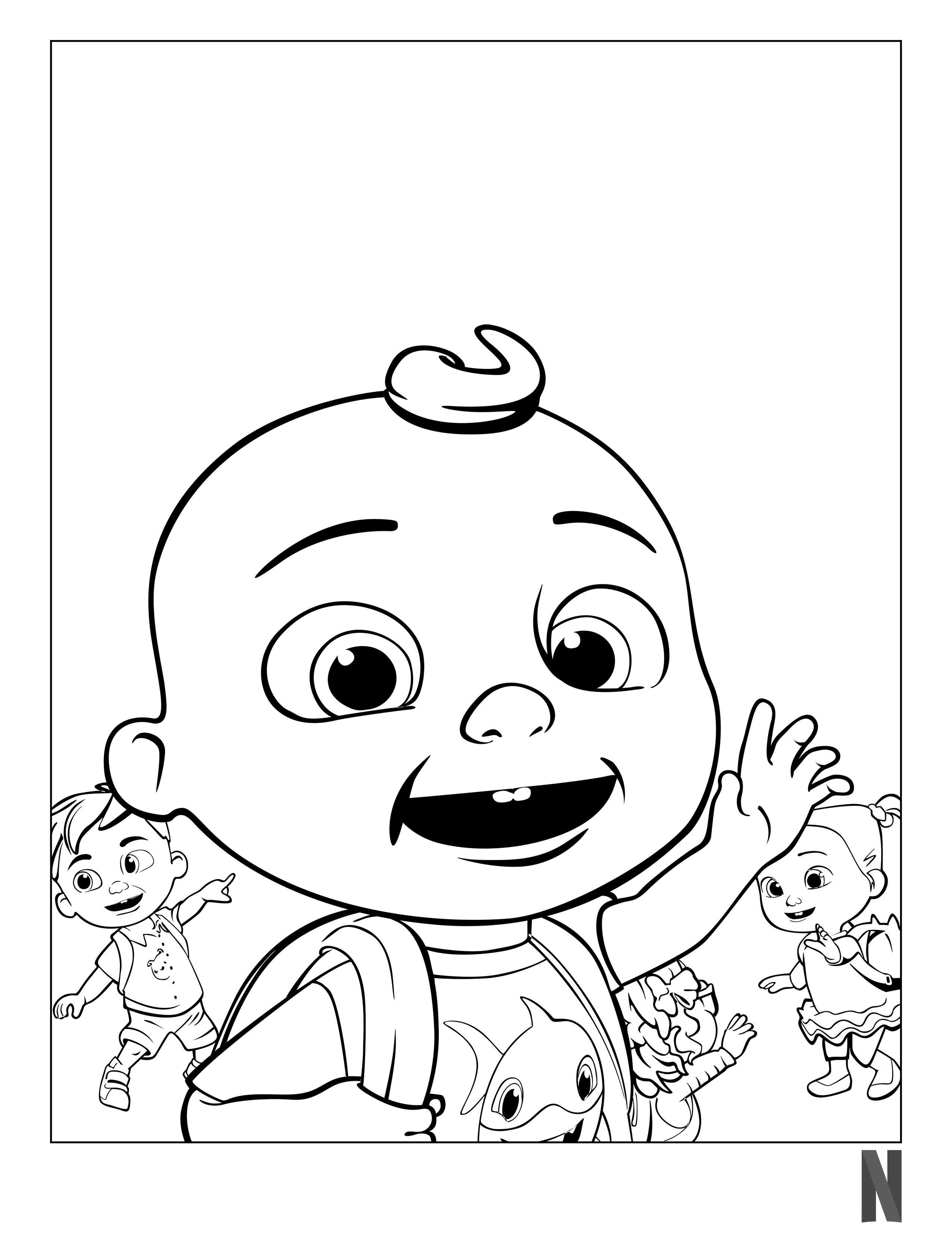 Cocomelon Coloring Page In 2020 Coloring Pages Character Fictional 