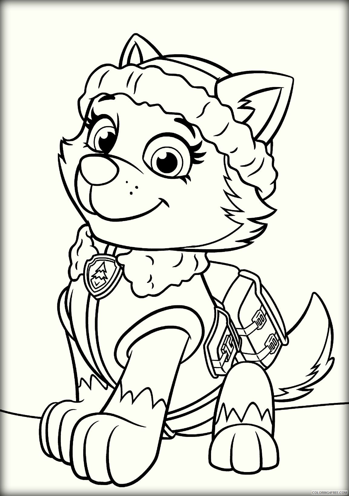 paw patrol everest coloring pages Coloring4free - Coloring4Free.com