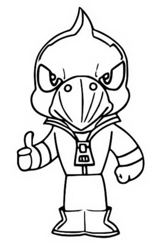 Coloring Page Brawl Stars Crow 12 Coloring Home - comment dessin brawl stars