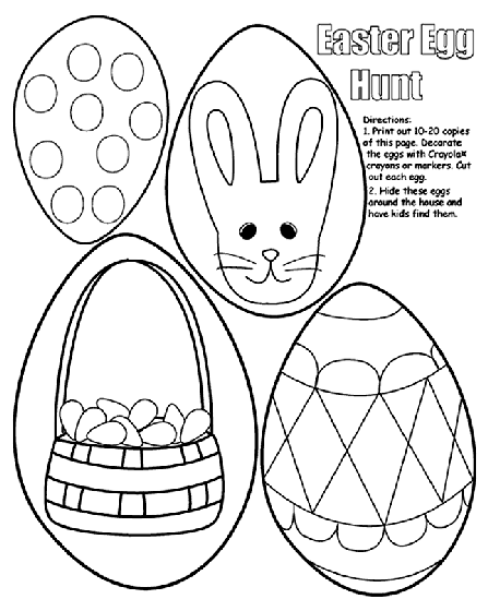 Easter Egg Hunt Coloring Page | crayola.com