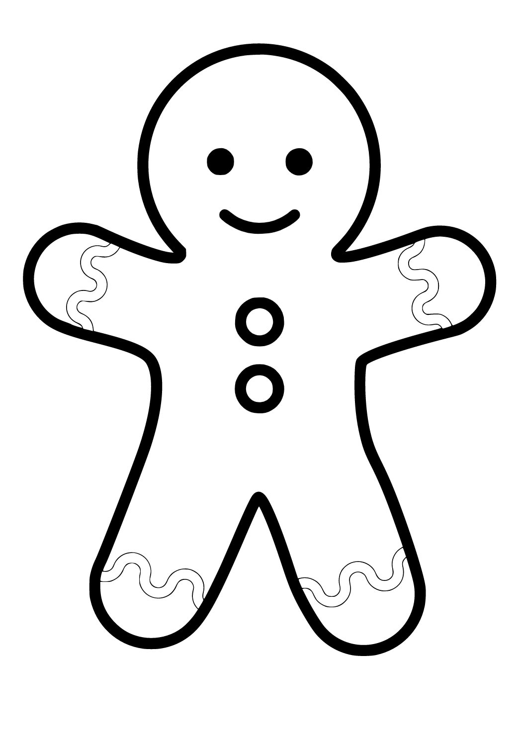 Free Printable Gingerbread Man Easy Coloring Page, Sheet and Picture for  Adults and Kids (Girls and Boys) - Babeled.com