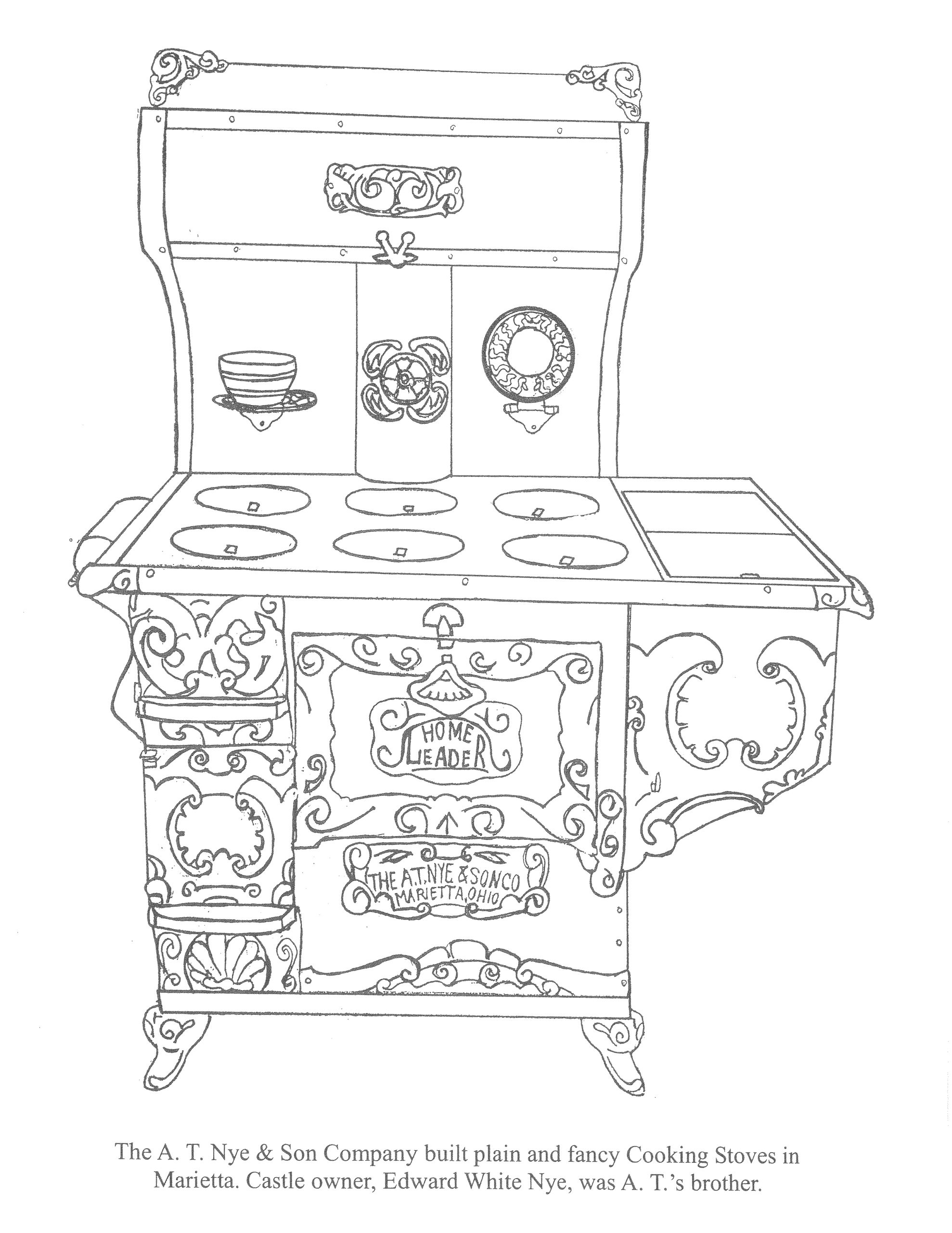 Nye Stove Coloring Page - The Castle