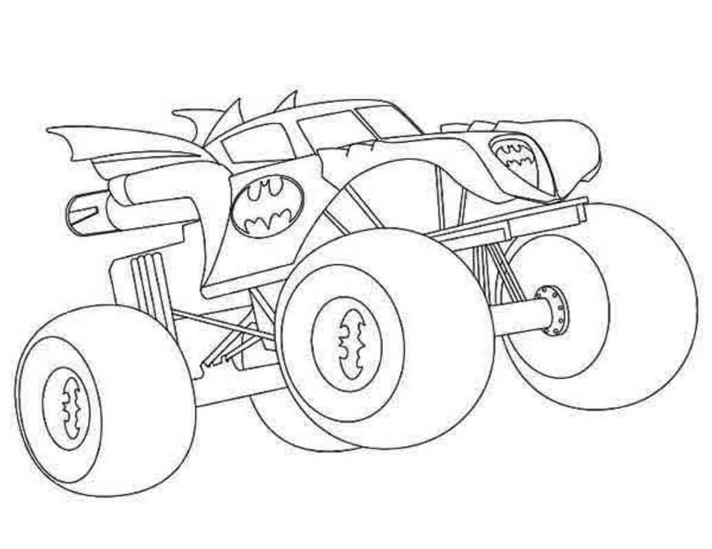Monster Truck 2 Coloring Page - Free Printable Coloring Pages for Kids