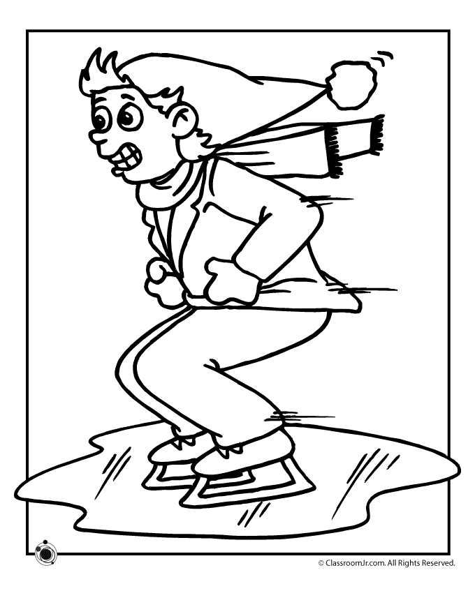 Ice Skating Coloring Page | Woo! Jr. Kids Activities : Children's Publishing