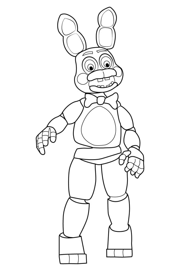 Toy Bonnie FNAF Coloring Page - Free Printable Coloring Pages for Kids