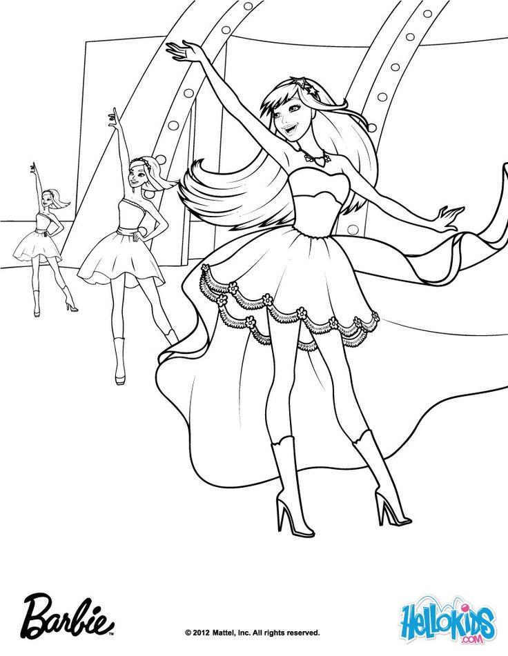 Barbie THE PRINCESS & THE POPSTAR coloring pages - Tori disguised as Keira  | Star coloring pages, Barbie coloring pages, Barbie coloring