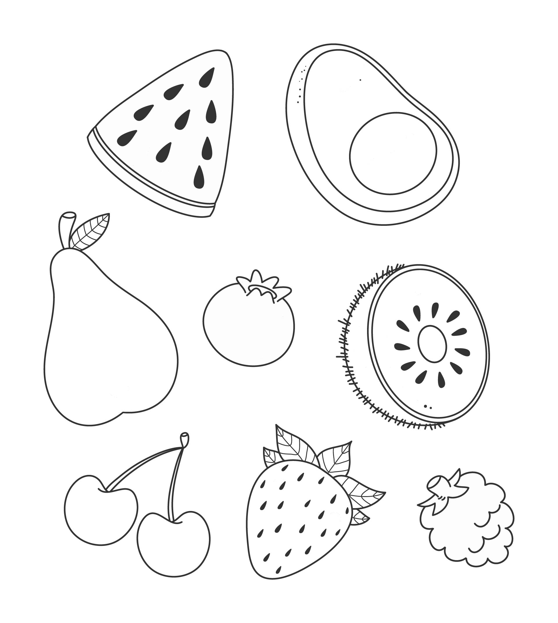 Best Fall Vegetable And Fruit Printables - Coloring Home