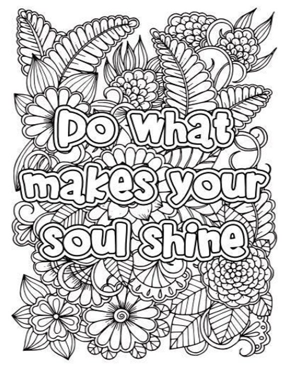 Motivational Coloring Pages - Etsy