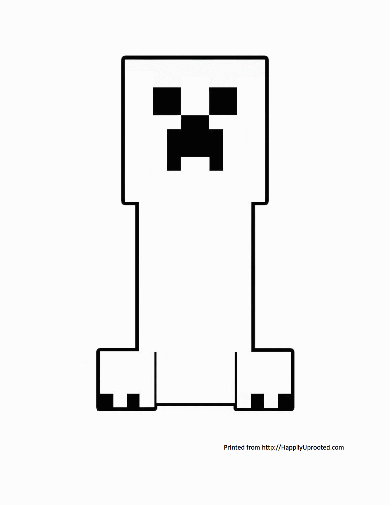 Printable Minecraft Creeper Coloring Pages - Coloring