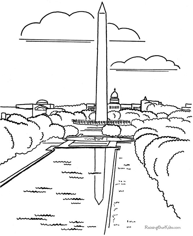 Washington Monument Coloring Page - Coloring Pages for Kids and ...